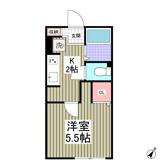 さいたま市岩槻区本町のアパートの間取り