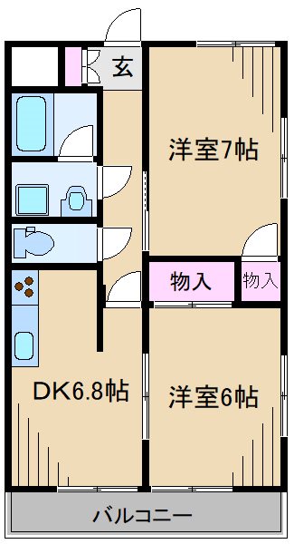 川崎市幸区南加瀬のアパートの間取り