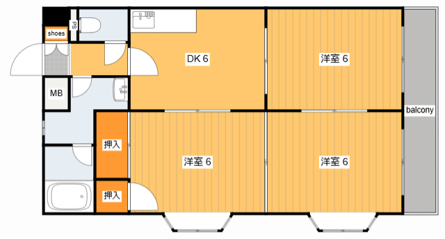 ソレアード山本の間取り