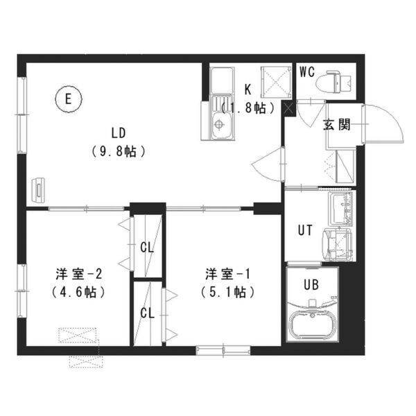 札幌市南区澄川四条のマンションの間取り