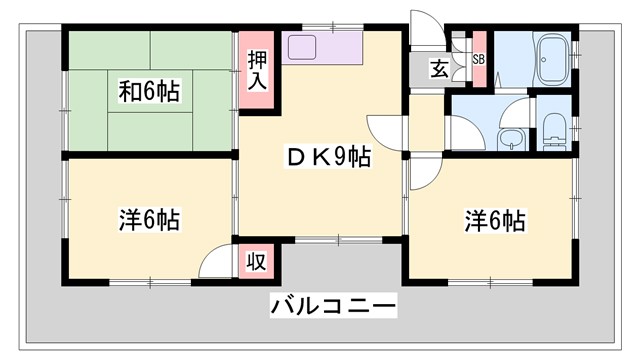 シャトラン白鷺IIの間取り