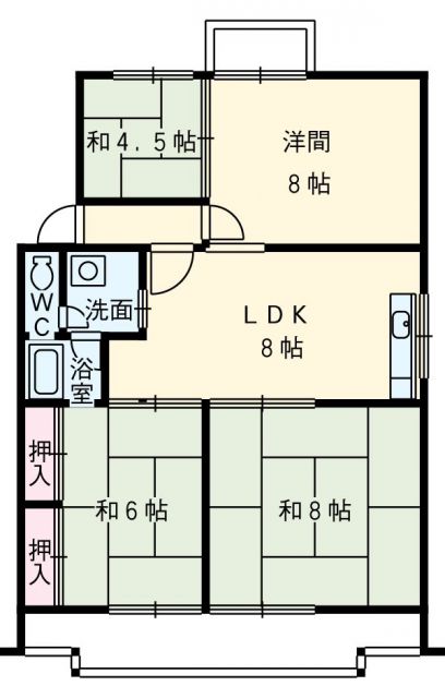 ハイツ島忠の間取り