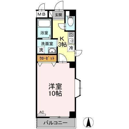 フラワーハイツ久米の間取り