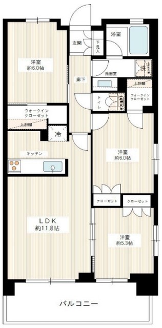 アーリアシティ一之江の間取り