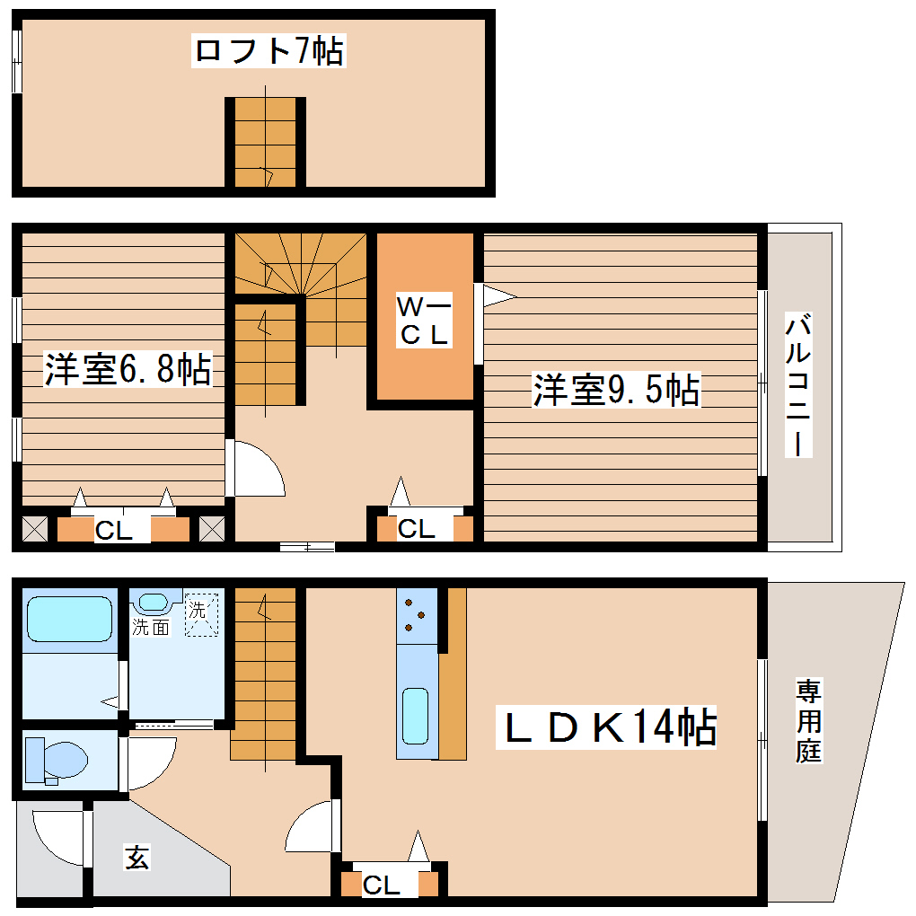 ホットハウス南中山の間取り