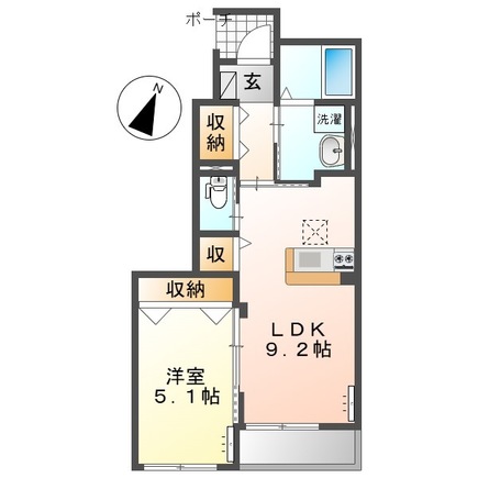 岡山県岡山市南区豊浜町（アパート）の賃貸物件の間取り