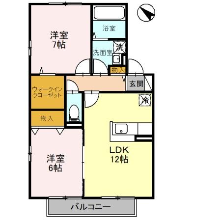 ラフィネ・ドミール壱番館の間取り