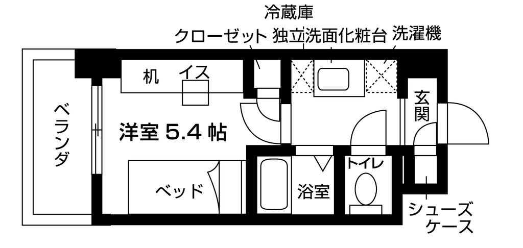 S-RESIDENCE 京都竹田 dormitoryの間取り写真