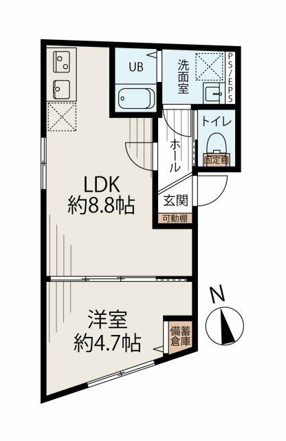 都電荒川線 早稲田駅 徒歩4分 4階建 築2年の間取り写真
