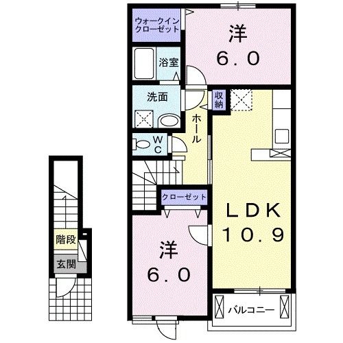 ＪＲ東海道本線 静岡駅 バス乗車時間：18分 最寄りバス停で下車 徒歩5分 2階建 築11年の間取り写真