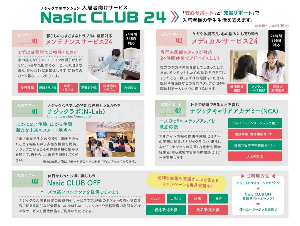 カレッジインエバグリーンの内装写真