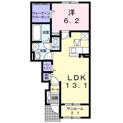 ミルレ クラージュ IIの間取り写真
