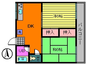 郡山市字名倉のアパートの間取り