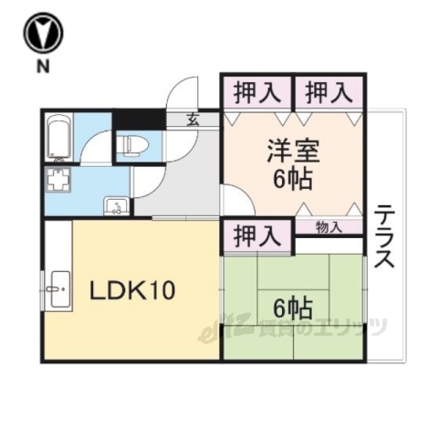 東英ハイツ弐番館の間取り