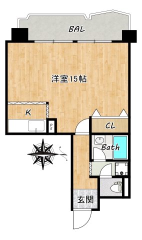朝日プラザ都島の間取り写真