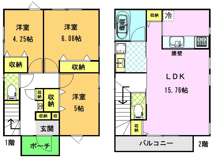 東京都板橋区高島平５（一戸建）の賃貸物件の間取り