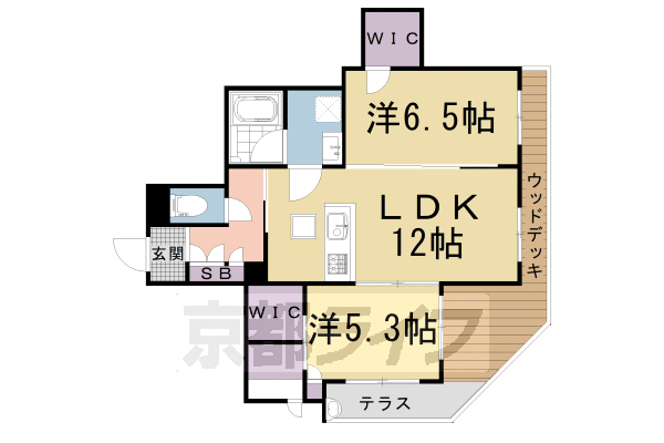 オレア北山の間取り