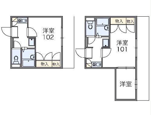 レオパレスツーエイトの間取り