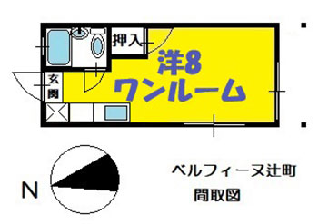 ベルフィーヌ辻町の間取り