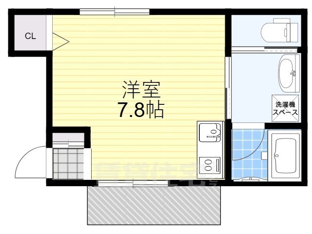 堺市堺区西湊町のアパートの間取り