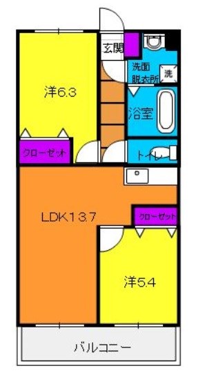 パストラルパレス豊岡の間取り