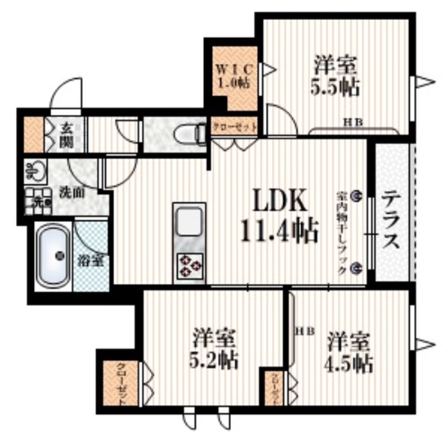 ラディアント桜上水の間取り