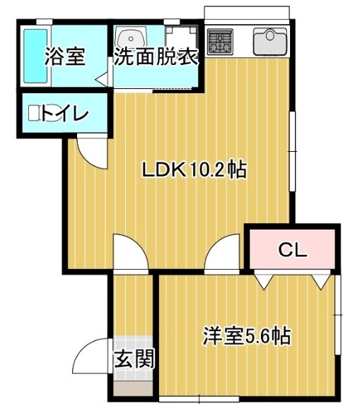 【浜松市中央区佐藤のマンションの間取り】