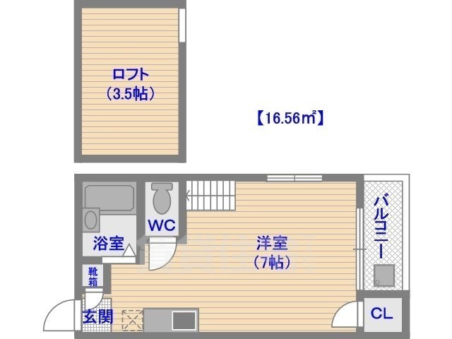 福岡市南区那の川のアパートの間取り