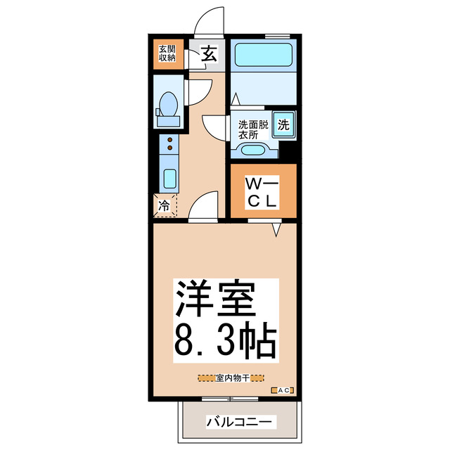 熊本市中央区子飼本町のアパートの間取り