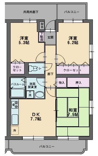 サンエールSの間取り