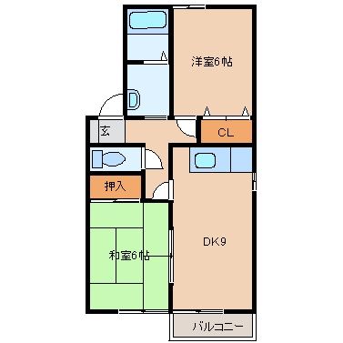 グリーンパーク大代の間取り