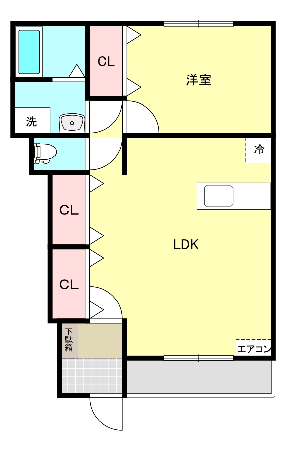 クラシス新白河の間取り