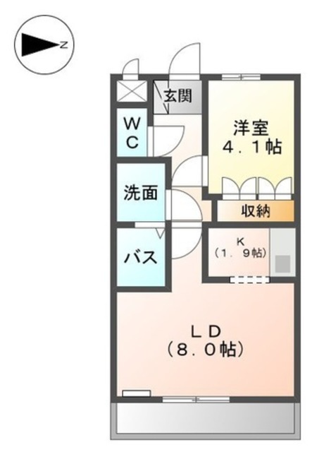 和歌山市西田井のアパートの間取り