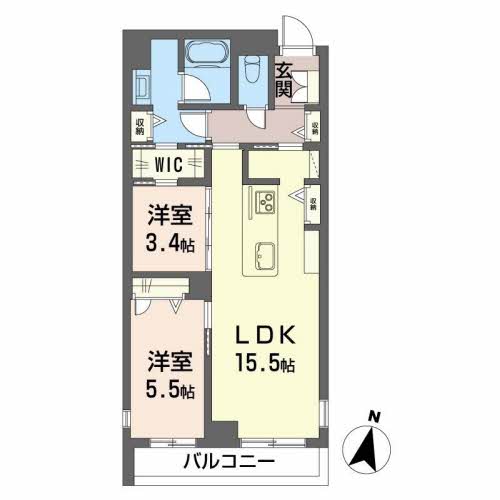 仙台市青葉区錦町のマンションの間取り