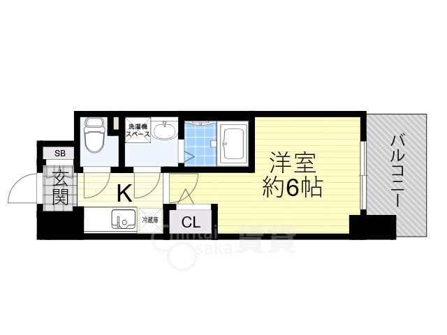 大阪市北区豊崎のマンションの間取り