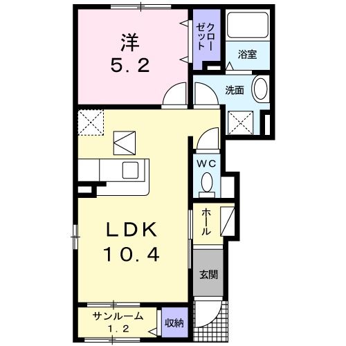 フレージュ　コルソ　Ｂの間取り