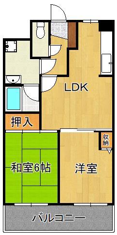 【北九州市小倉南区津田新町のマンションの間取り】