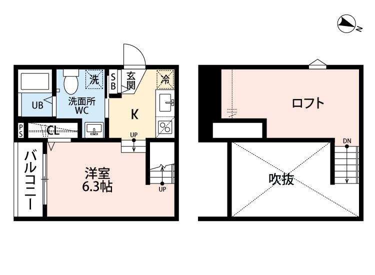 熊本市東区月出のアパートの間取り