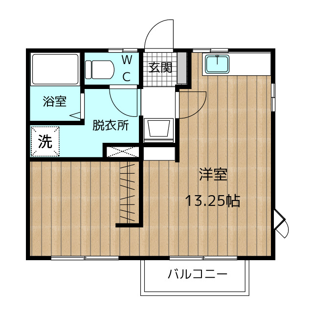 テアーコート平和　Ｂの間取り