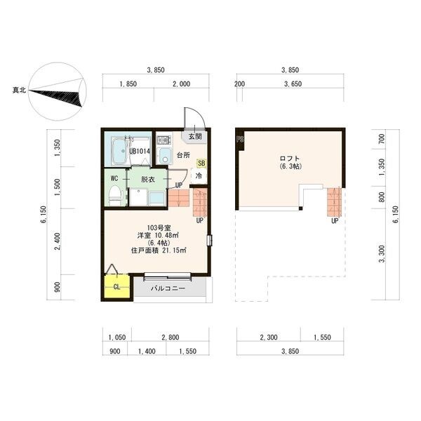 【名古屋市守山区金屋のアパートの間取り】