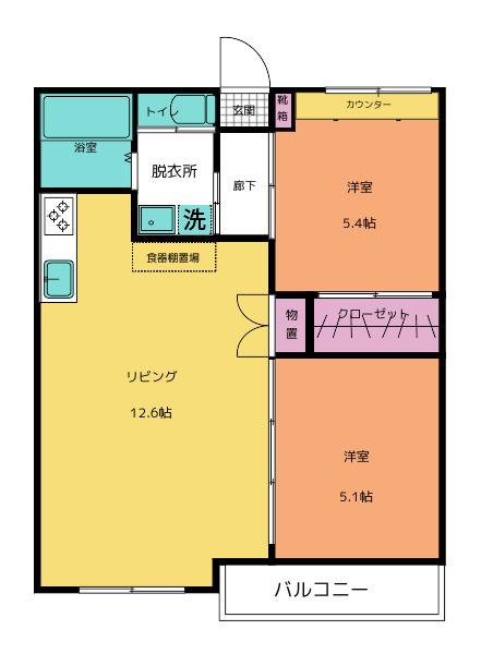 クレセール津浦の間取り