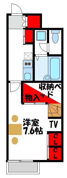 レオパレス花見が丘　KTの間取り