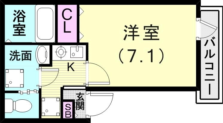 BALOH和田岬の間取り