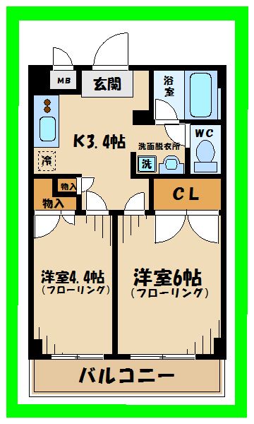 メルベーユ府中の間取り