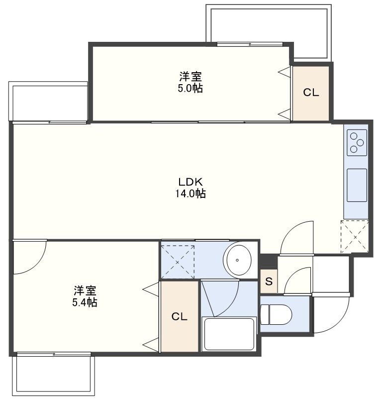 クラージュ岩見の間取り