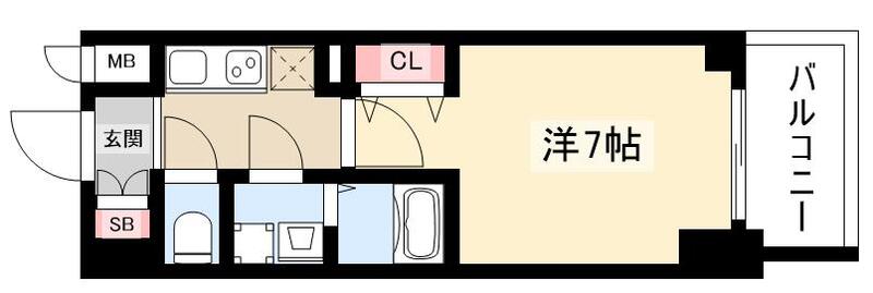 S-RESIDENCE名駅NorthIIの間取り