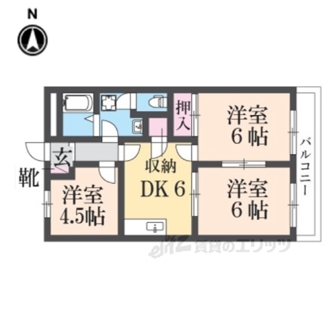 磯城郡田原本町大字藥王寺のアパートの間取り