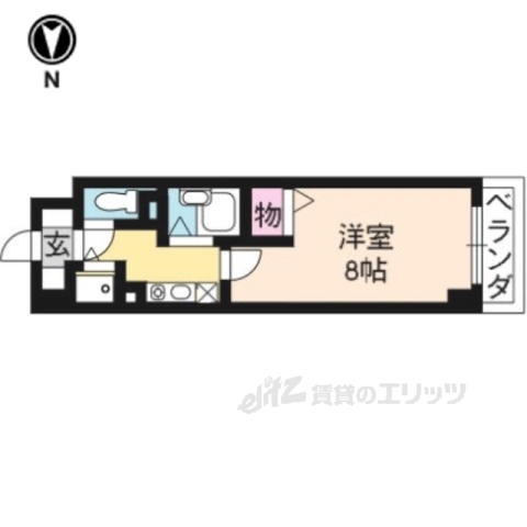 【京都市伏見区竹田段川原町のマンションの間取り】