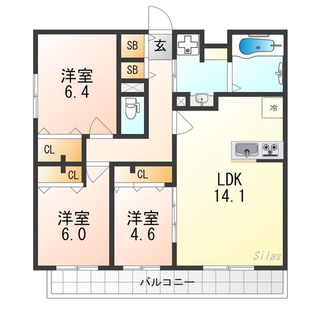 （仮称）上賀茂東上段町プロジェクトの間取り