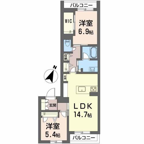 グランドシャーメゾン月出の間取り